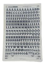 Letraset Decalque 25 X 38cm Letras Adesivas 15.0mm Altura 3095