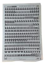 Letraset Decalque 25 X 38cm Letras Adesivas 15.0mm Altura