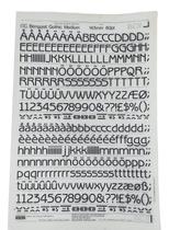 Letraset Decalque 25 X 38cm Letras Adesivas 16.0mm Altura Letraset Decalque 25 X 38cm Letras Adesivas 16.0mm Altura