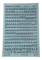 Letraset Decalque 25 X 38Cm Letras Adesivas 16.0Mm Altura