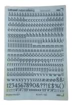 Letraset Decalque 25 X 38Cm Letras Adesivas 16.0Mm Altura