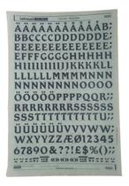 Letraset Decalque 25 X 38Cm Letras Adesivas 16.0Mm Altura