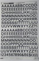Letraset Decalque 25 X 38cm Letras Adesivas 16.4mm Altura Letraset Decalque 25 X 38cm Letras Adesivas 16.4mm Altura