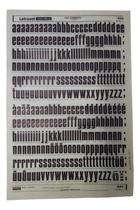 Letraset Decalque 25 X 38cm Letras Adesivas 21.1mm De Altura