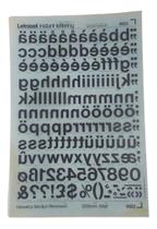 Letraset Decalque 25 X 38Cm Letras Adesivas 23.6Mm Altura