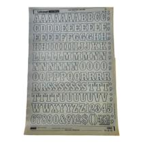 Letraset Decalque 25 X 38Cm Letras Adesivas 24,6Mm Altura