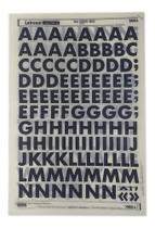 Letraset Decalque 25 X 38cm Letras Adesivas 25.4mm Altura