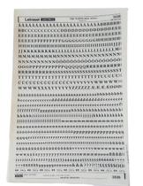Letraset Decalque 25 X 38cm Letras Adesivas 6.2mm Altura 3536