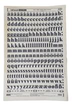 Letraset Decalque 25 X 38Cm Letras Adesivas 6.4Mm Altura