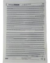 Letraset Decalque 25 X 38cm Letras Adesivas 6.5mm Altura