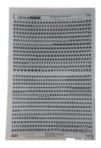 Letraset Decalque 25 X 38cm Letras Adesivas 6.5mm Altura