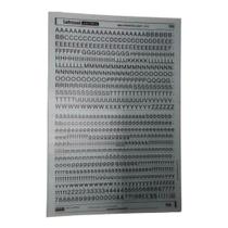 Letraset Decalque 25 X 38cm Letras Adesivas 7.9mm De Altura Letraset Decalque 25 X 38cm Letras Adesivas 7.9mm De Altura