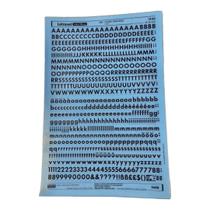 Letraset Decalque 25 X 38Cm Letras Adesivas 9,3Mm Altura