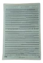 Letraset Letragraphica Decalque 25 X 38cm 9.2mm De Altura Letraset Letragraphica Decalque 25 X 38cm 9.2mm De Altura