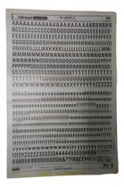 Letraset Letragraphica Decalque 25 X 38cm 9.3mm De Altura Letraset Letragraphica Decalque 25 X 38cm 9.3mm De Altura