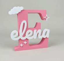 Letreiro 3d Nome Personalizado Elena Para Mesa Aniversário, Cômoda Quarto Enfeite