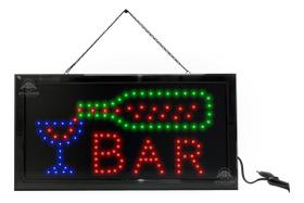 Letreiro de Bar Placa Iluminada LE-3004 Decoração Luz LED RGB Colorida - It-Blue