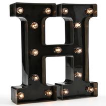 Letreiro de letreiro OYCBUZO LED Light Up Black H Letreiro de letreiro OYCBUZO LED Light Up Black H