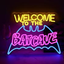 Letreiro de néon Jesalah Bat Cave 32x42 cm, luz LED USB Letreiro de néon Jesalah Bat Cave 32x42 cm, luz LED USB