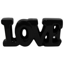 Letreiro decorativo ceramica love 17x75x3cm 1un