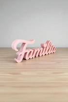 Letreiro Decorativo Família Moderno para Sala, Quarto, Escritório e Casa, ideal para Decoração Sofis