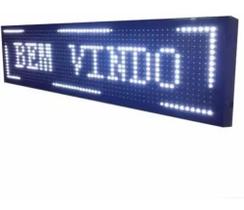 Letreiro digital de LED BRANCO com painel de 70x20cm BIVOLT - NEW