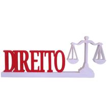 Letreiro Direito Decorativo 3D de Mesa Presente Para Advogado Advogada e Formatura - 3decoracao.store