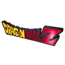 Letreiro Dragon Ball Z 3d Decorativo De Mesa Geek/Gamer 35cm