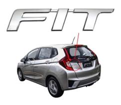 Letreiro Emblema Cromado Fit 2015 Acima fita 3M