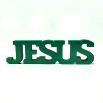 Letreiro Jesus em PVC Ilumine seu Lar com Fé e Devoção 25X9