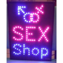 Letreiro LED luminoso placa SexShop - TTL Painéis