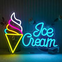 Letreiro LED Neon De Sorvete, Alimentado Por USB, Decoração Em Acrílico Para Sorveteria, Loja De Letreiro LED Neon De Sorvete, Alimentado Por USB, Decoração Em Acrílico Para Sorveteria, Loja De