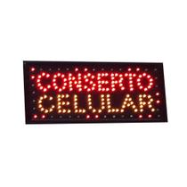 Letreiro Led Painel Luminoso Placa De Aviso Loja - Conserto Celular - Lelong