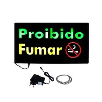 Letreiro Luminoso De Led Proibido Fumar