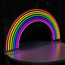 Letreiro Luminoso de Mesa Neon Led Arco-íris - Hutz