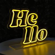 Letreiro Luminoso de Mesa Neon Led "Hello"