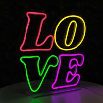Letreiro Luminoso de Mesa Neon Led "Love" - Hutz