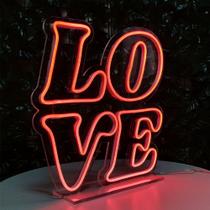 Letreiro Luminoso de Mesa Neon Led "Love" - Vermelho - Hutz
