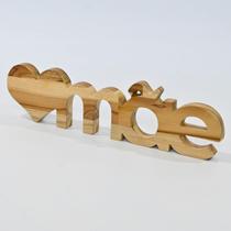 Letreiro " mãe" em madeira teca - Modelo I- Personalizado