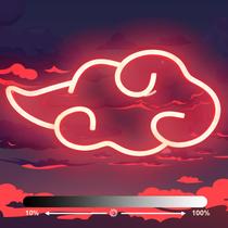 Letreiro Neon Anime Nuvem Vermelha Dleouly 30x18 cm USB Regulável
