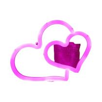 Letreiro Neon Coração Duplo Alimentado Por USB E Bateria Decoração De Parede Para Quarto Infantil Letreiro Neon Coração Duplo Alimentado Por USB E Bateria Decoração De Parede Para Quarto Infantil