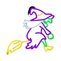 Letreiro Neon De Bruxa Com Vassoura Voadora Para Halloween, Alimentado Por USB, Para Decoração De Letreiro Neon De Bruxa Com Vassoura Voadora Para Halloween, Alimentado Por USB, Para Decoração De