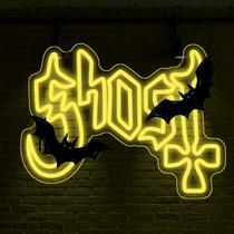Letreiro Neon Huntrix Saja Demon LED Gótico para Parede 31 x 42 cm