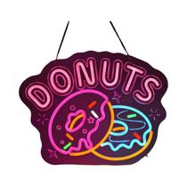 Letreiro Neon LED Em Forma De Donuts, Alimentado Por USB, Para Restaurantes, Bares, Cafés, Decoração Letreiro Neon LED Em Forma De Donuts, Alimentado Por USB, Para Restaurantes, Bares, Cafés, Decoração