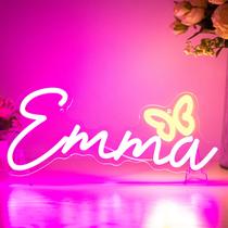 Letreiro Neon LED JHFart Emma Rosa USB Dimerizável 36 x 17 cm Letreiro Neon LED JHFart Emma Rosa USB Dimerizável 36 x 17 cm