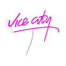 Letreiro Neon LED Rosa vice City Para Quarto, Sala De Jogos, Clube, Bar, Man Cave, Decoração