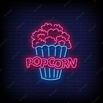 Letreiro neon popcorn