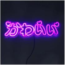 Letreiro Neon Rosa LED Estilo Japonês Para Quarto De Meninas, Bar, Decoração De Salão De Beleza,