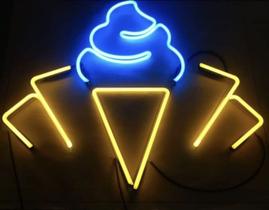Letreiro neon sorvete