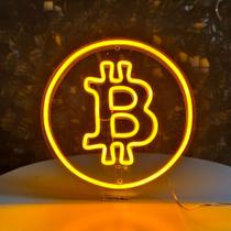 Letreiro Placa Neon Led - Bitcoin - Hutz